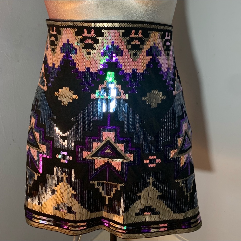 Express sequin skirt